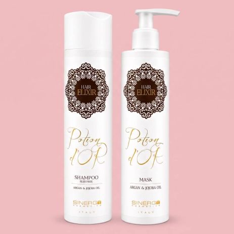 Набор Sinergy Potion D'or DUO М шампунь и маска для питания и восстановления поврежденных волос, 2х250 мл Набор Sinergy Potion D'or DUO М шампунь и маска для питания и восстановления поврежденных волос, 2х250 мл