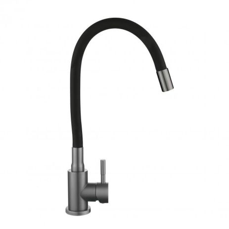 Змішувач для кухні Lidz Aria 015F3 (k35) з гнучким виливом LDARI015F3BGRP49564 Graphite/Black Змішувач для кухні Lidz Aria 015F3 (k35) з гнучким виливом LDARI015F3BGRP49564 Graphite/Black