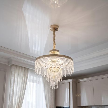Лед люстра в класичному стилі Artlight 143W до 20 м² колір Золото 376-600GD