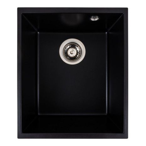 Гранітна кухонна мийка матова PLATINUM ROXY 3744 Чорна