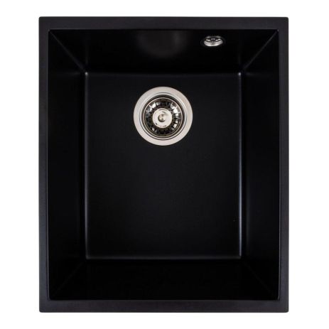 Гранітна кухонна мийка матова PLATINUM ROXY 3744 Чорна