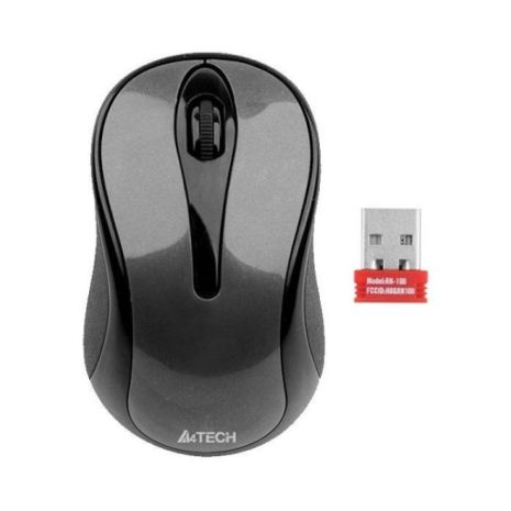 Беспроводная мышка A4Tech G3-280N, глянцевая серая