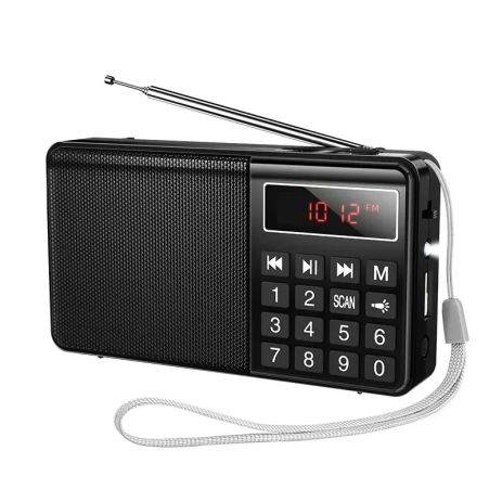 Портативный радиоприемник HOCO Portable radio HI50 |AM/FM, USB/TF/BT5.3, 5W| black