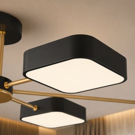 Потолочная люстра VALESO XI3366-6 черный+золото, LED
