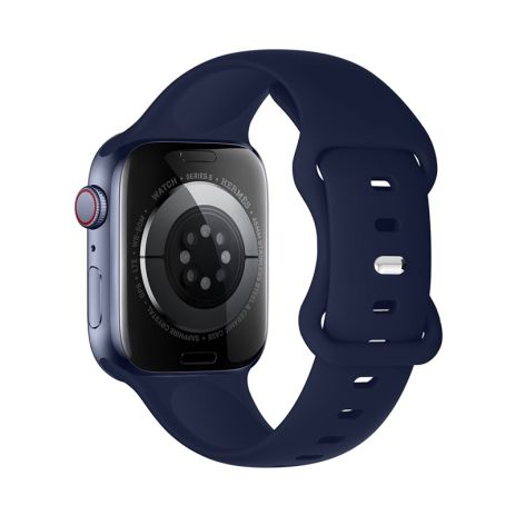 Ремінець HOCO iWatch WA15 Flexible series 8-character buckle solid color silicone strap (38/40/41mm) midnight blue