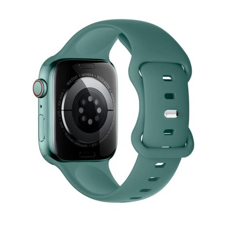 Ремінець HOCO iWatch WA15 Flexible series 8-character buckle solid color silicone strap (42/44/45/49mm) Pine Green