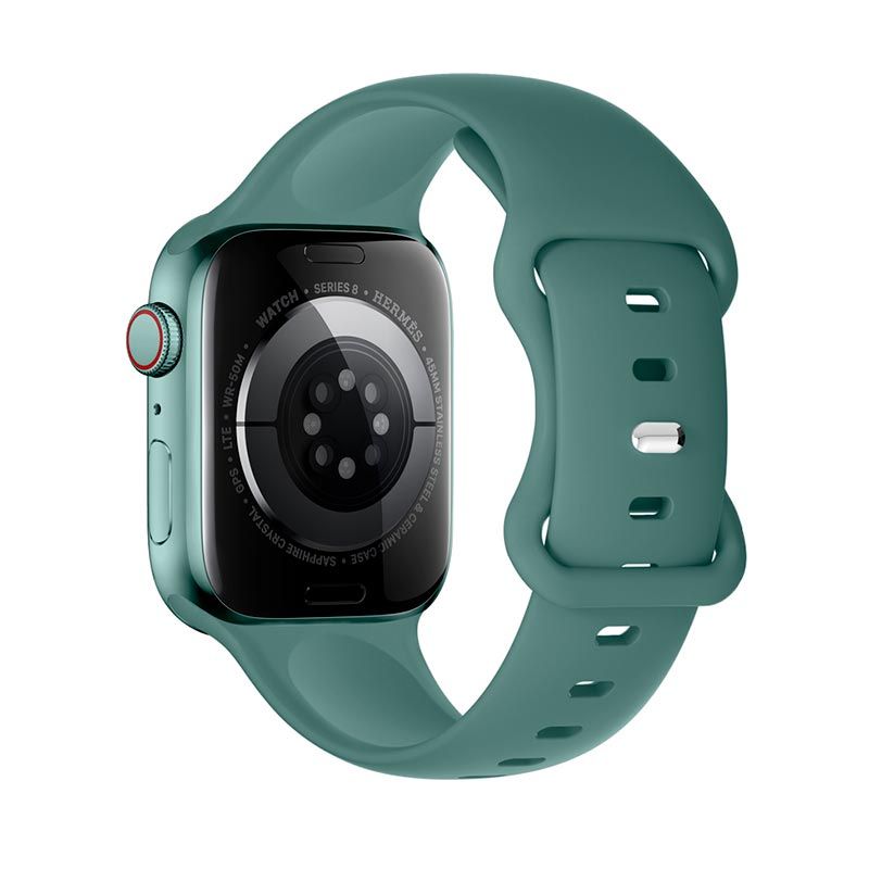 Ремінець HOCO iWatch WA15 Flexible series 8-character buckle solid color silicone strap (42/44/45/49mm) Pine Green Ремінець HOCO iWatch WA15 Flexible series 8-character buckle solid color silicone strap (42/44/45/49mm) Pine Green