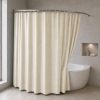 Кремовая шторка для ванной 240x180 см одномерная 5314/cream