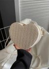 Женская сумка 8270 кросс-боди Сердце белая молочная Женская сумка 8270 кросс-боди Сердце белая молочная