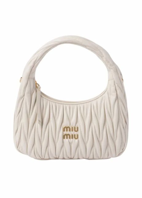 Женская сумка багет Miu miu 2178 белая молочная Женская сумка багет Miu miu 2178 белая молочная