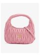 Женская сумка багет Miu miu 2178 розовая