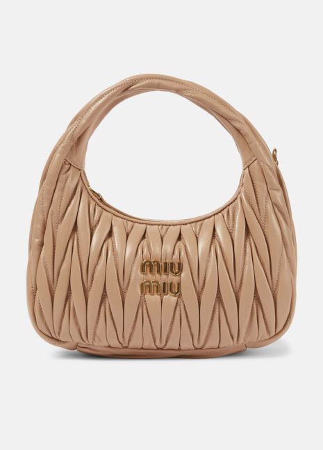 Женская сумка багет Miu miu 2178 бежевая