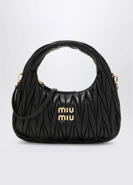 Женская сумка багет Miu miu 8826 черная Женская сумка багет Miu miu 8826 черная