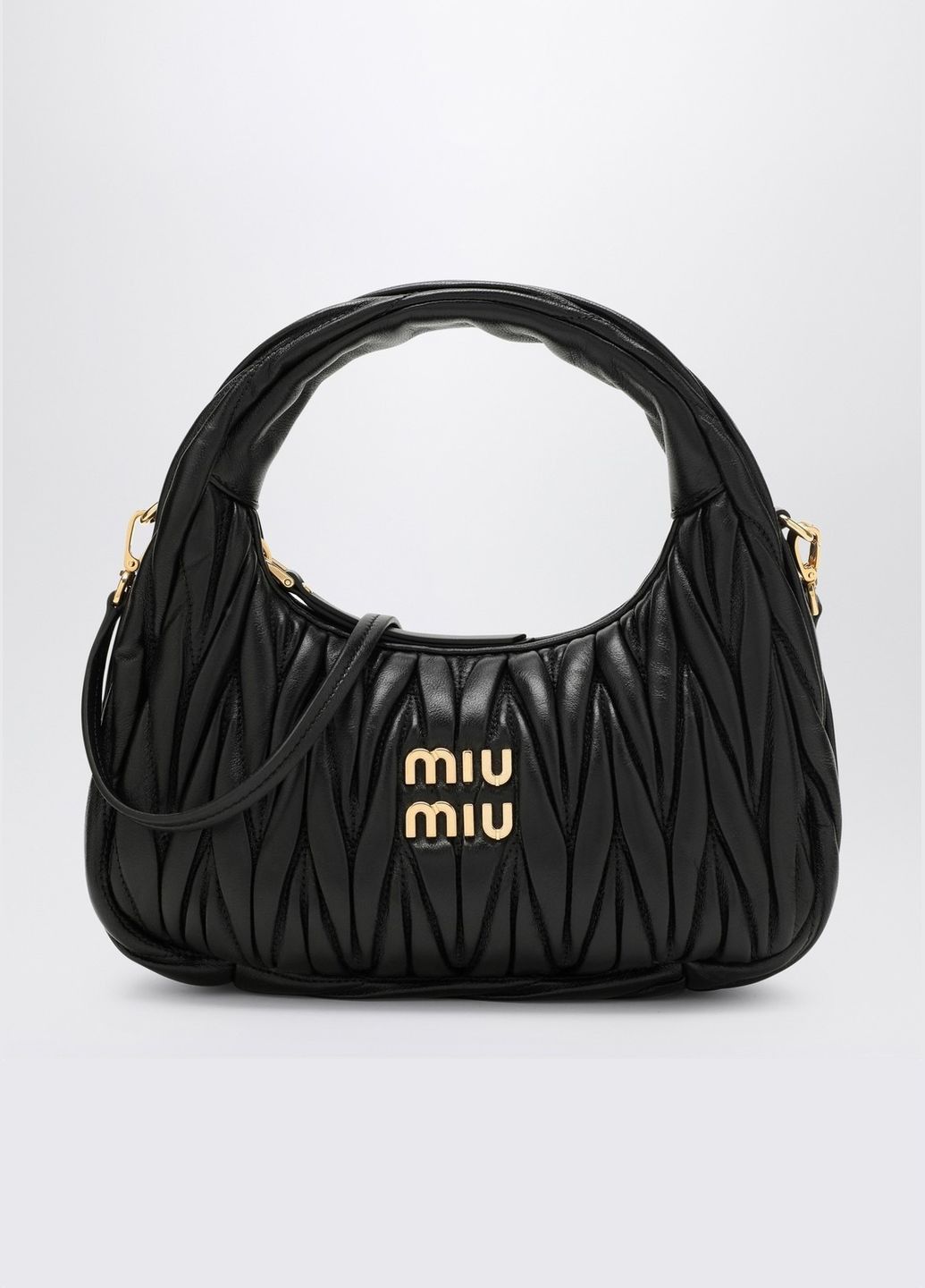 Женская сумка багет Miu miu 2178 черная Женская сумка багет Miu miu 2178 черная