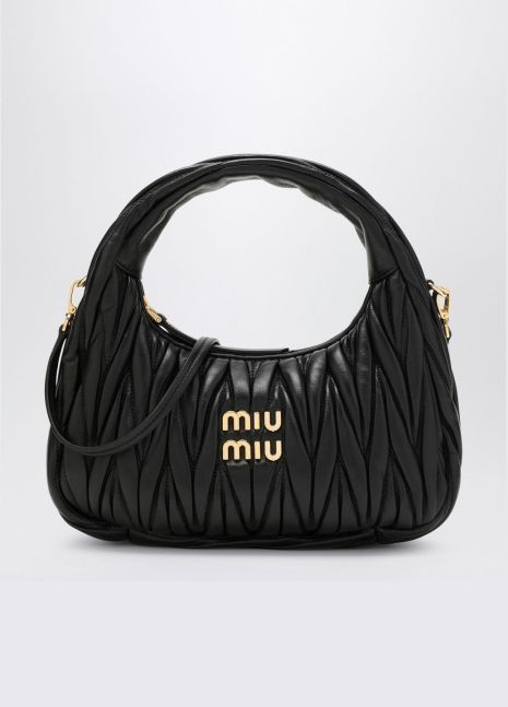Женская сумка багет Miu miu 8826 черная