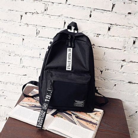Рюкзак BE YOUR STYLE чоловічий жіночий дитячий шкільний портфель чорний з білим Рюкзак BE YOUR STYLE чоловічий жіночий дитячий шкільний портфель чорний з білим