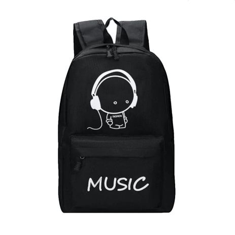 Рюкзак фосфорный школьный портфель мужской женский светящийся Music lite Рюкзак фосфорный школьный портфель мужской женский светящийся Music lite