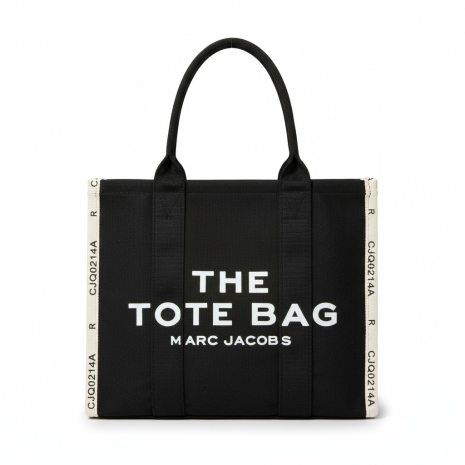 Жіноча сумка 6602 Marc Jacobs The Tote Bag середня чорно-біла