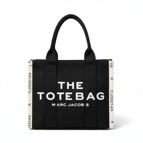 Жіноча сумка 6603 Marc Jacobs The Tote Bag маленька чорно-біла Жіноча сумка 6603 Marc Jacobs The Tote Bag маленька чорно-біла