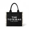 Женская сумка 6603 Marc Jacobs The Tote Bag маленькая черно-белая