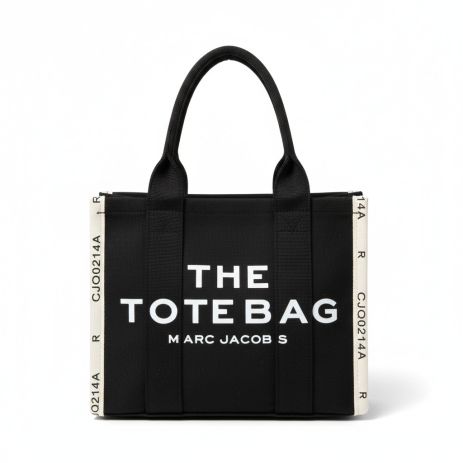 Женская сумка 6603 Marc Jacobs The Tote Bag маленькая черно-белая