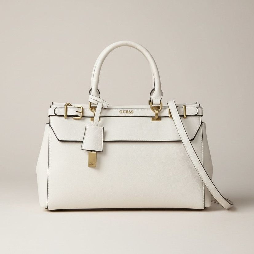 Женская сумка 089 Guess с двумя ручками белая Женская сумка 089 Guess с двумя ручками белая