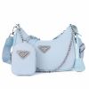 Женская сумка Prada хобо голубая