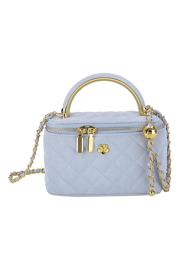 Женская сумка-косметичка 2814 1032 Vanity Bag велюровая кросс-боди голубая Женская сумка-косметичка 2814 1032 Vanity Bag велюровая кросс-боди голубая