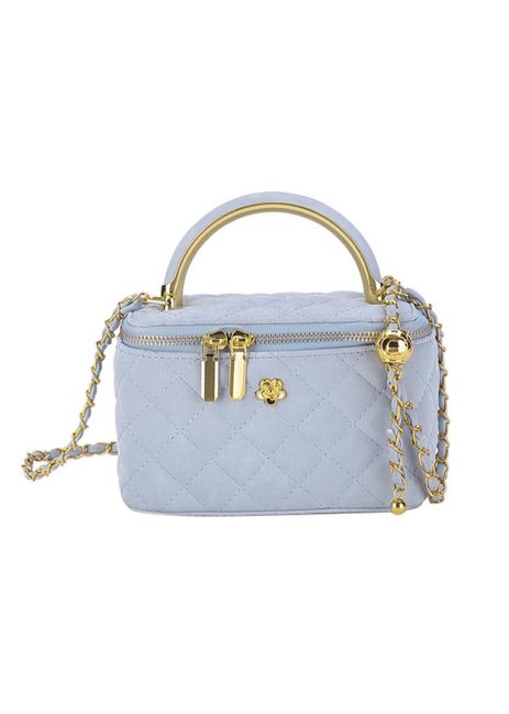 Женская сумка-косметичка 2814 1032 Vanity Bag велюровая кросс-боди голубая