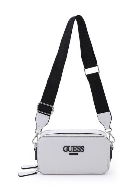 Женская прямоугольная сумка Guess кросс-боди на ремешке белая Женская прямоугольная сумка Guess кросс-боди на ремешке белая