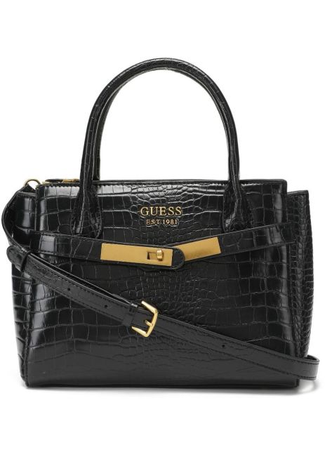 Женская сумка Guess 121 черная рептилия Женская сумка Guess 121 черная рептилия