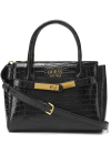Жіноча сумка Guess 121 чорна рептилія