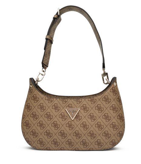 Женская сумка Guess багет бежевая