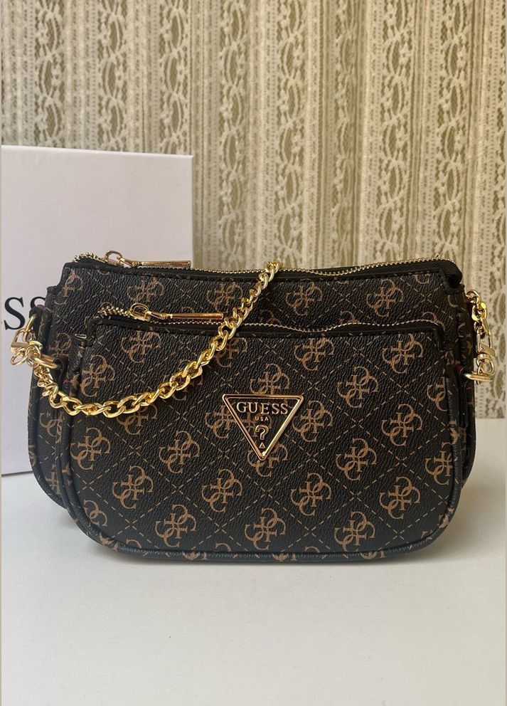 Женская сумка Guess 136 кросс-боди коричневая Женская сумка Guess 136 кросс-боди коричневая