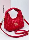 Жіноча сумка багет Miu miu 18121 червона