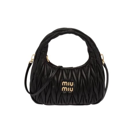 Женская сумка багет Miu miu 089 черная Женская сумка багет Miu miu 089 черная