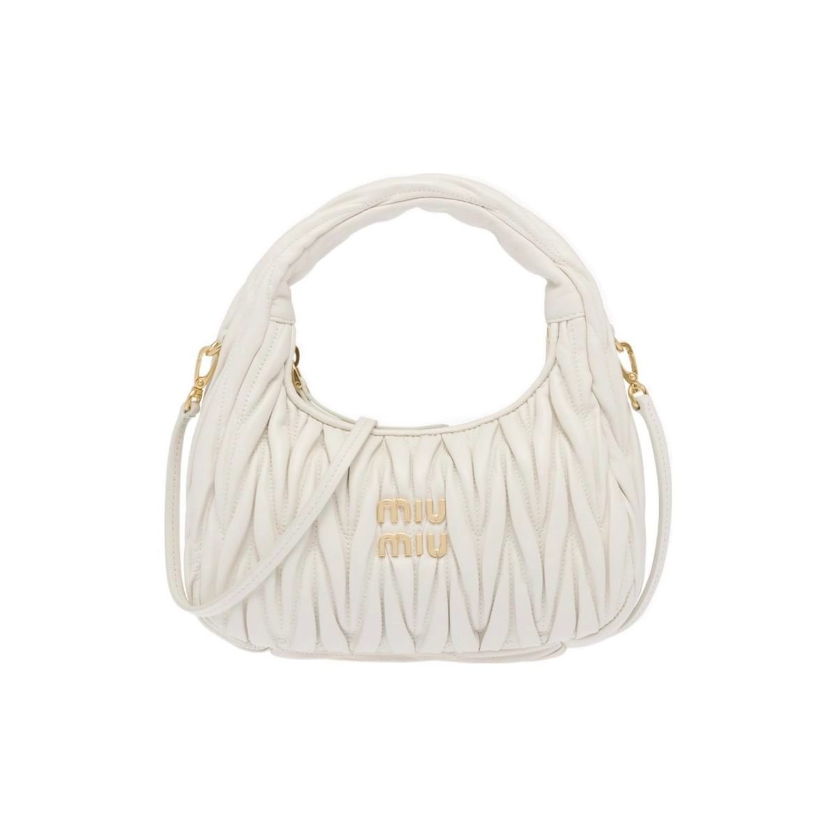 Женская сумка багет Miu miu 089 белая Женская сумка багет Miu miu 089 белая