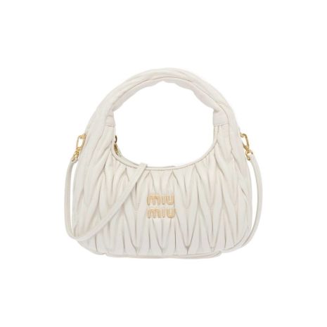 Женская сумка багет Miu miu 089 белая