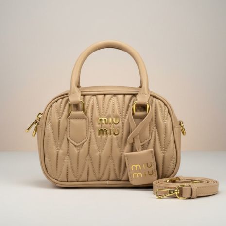 Женская сумка кросс-боди Miu miu 18119 бежевая