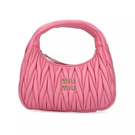 Женская сумка багет Miu miu 84-001 розовая Женская сумка багет Miu miu 84-001 розовая