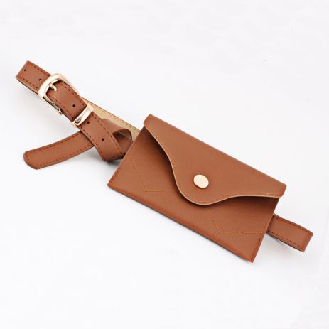 Женский классический пояс-кошелек 0001 коричневый