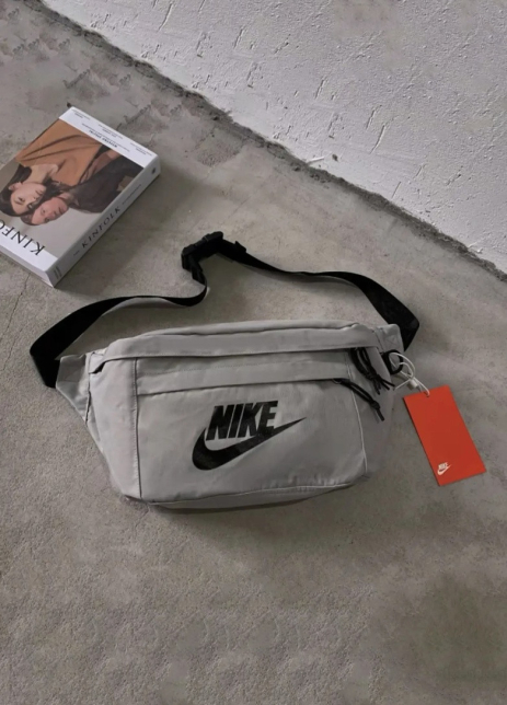 Бананка велика Nike Tech Hip Pack найк поясна сумка сіра