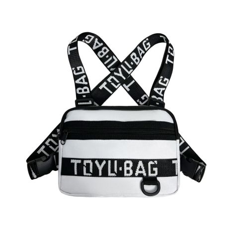 Нагрудная сумка TOYU BAG 6021 белая серая Нагрудная сумка TOYU BAG 6021 белая серая