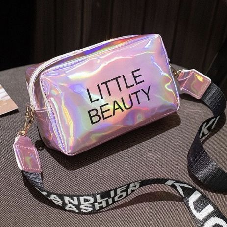 Женская голографическая сумка через плечо детская сумка LITTLE BEAUTY розовая Женская голографическая сумка через плечо детская сумка LITTLE BEAUTY розовая