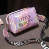Жіноча голографічна сумка через плече дитяча сумка LITTLE BEAUTY рожева