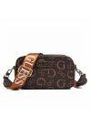 Женская сумка Guess 092 кросс-боди прямоугольная коричневая