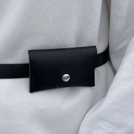 Женский классический пояс-кошелек черный