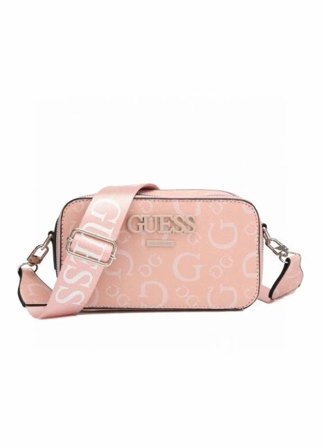 Женская сумка Guess 092 кросс-боди прямоугольная розовая