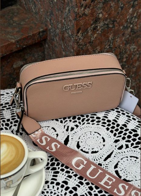 Женская прямоугольная сумка Guess 23705 кросс-боди розовая