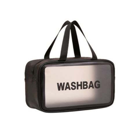 Женская косметичка органайзер WASHBAG MEDIUM с двумя ручками черная Женская косметичка органайзер WASHBAG MEDIUM с двумя ручками черная